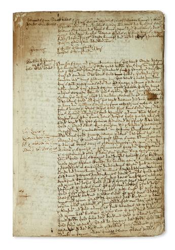 LAW  (MANUSCRIPT.) [Suffolk court rolls.]  Manuscript in English on paper.  1694-1746